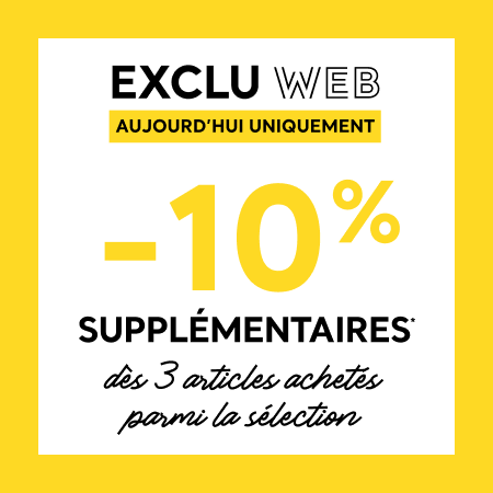 -10% supp. dès 3 articles Yellow Days achetés - Cache Cache