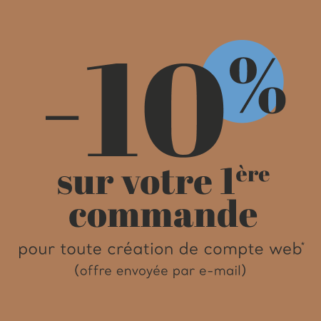 -10% sur votre première commande pour toute création de compte web